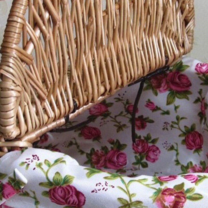 Wicker Storage Basket Wicker Picnic Blue Dirty Clothes Storage Basket Wicker Picnic Basket with Lid Shopping Basket