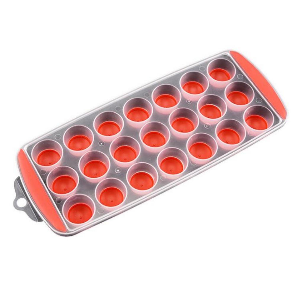 Bac à glaçons en plastique 21 grilles | Cube de glace d'été, plateau de congélation en plastique, boîte à glace, moule de gelée de fruits, moule avec couvercle, moule Flexible, plaque cuisine 4: Default Title