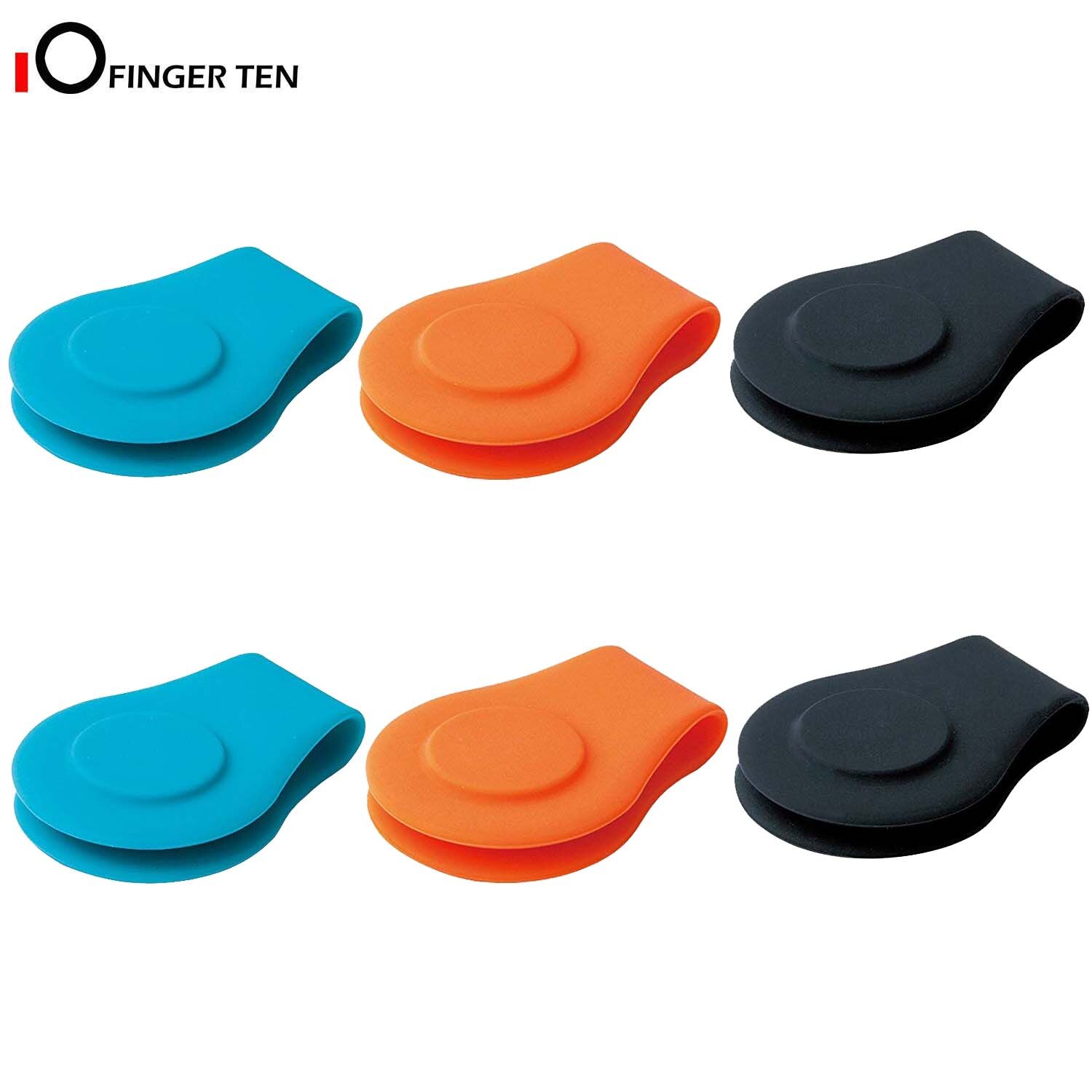 Marqueur de balle de Golf magnétique en Silicone, , Clip de chapeau, aimant puissant attaché à votre bord de poche, ceinture, 3/6 pièces: 6 Pcs Mixed