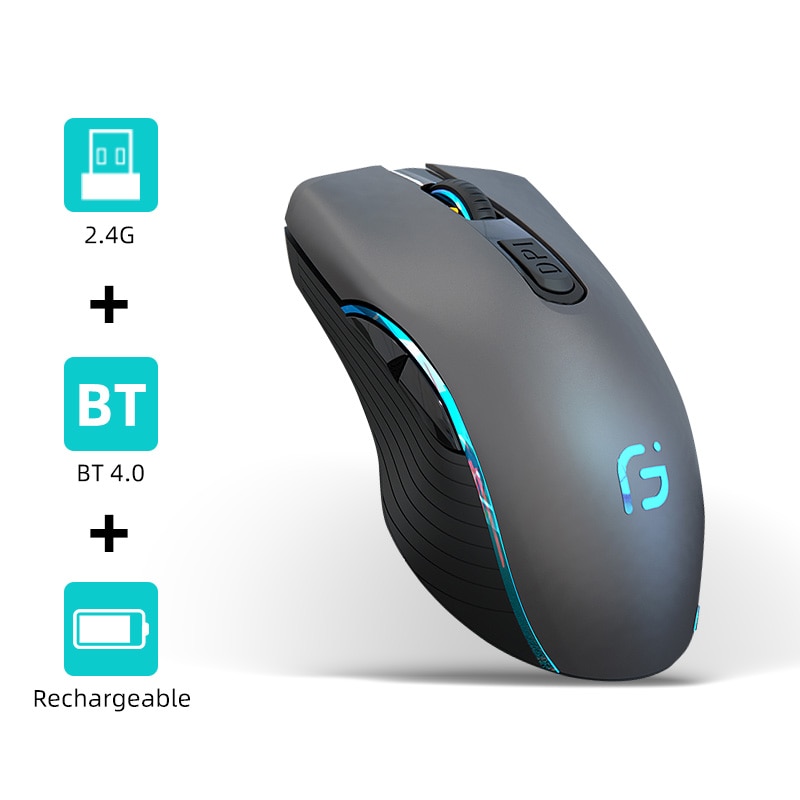 VicTsing-ratón inalámbrico X9 2,4G, accesorio con Bluetooth 5,0, recargable, 4000DPI, ajustable, ultrafino, silencioso, ergonómico, para ordenador portátil y PC