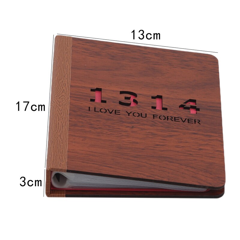 6 Inch Wood DIY Interstitial Album Black Sheet Handmade Love Theme Kids Scrapbook Cute Photo Album Wedding Anniversary