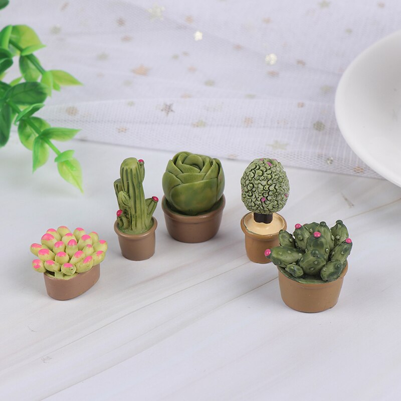 1:12 Dollhouse Miniature Green Mini Tree Potted For Green Plant In Pot Doll House Furniture Home Decor Simulation Potted Plants
