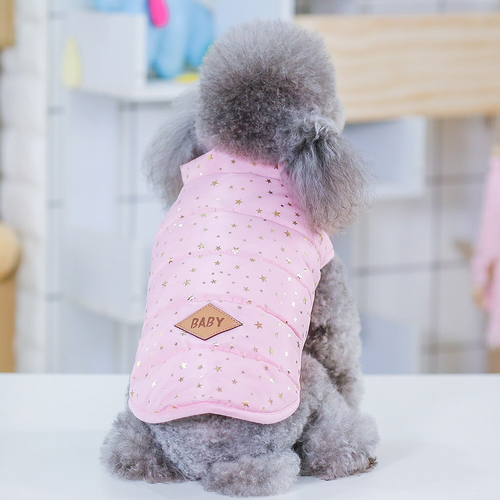 Vinter kjæledyrfrakk bomullspolstret Vest hundeklær til små mellomstore hunder fransk bulldogjakke puddel york katteklær 3 farger