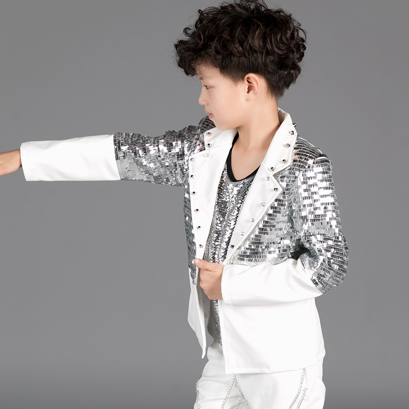 sterben neuen jungen jacke pailletten anzug freundlicher klavier tanz Chor kostümich bühne kleidung Moderator
