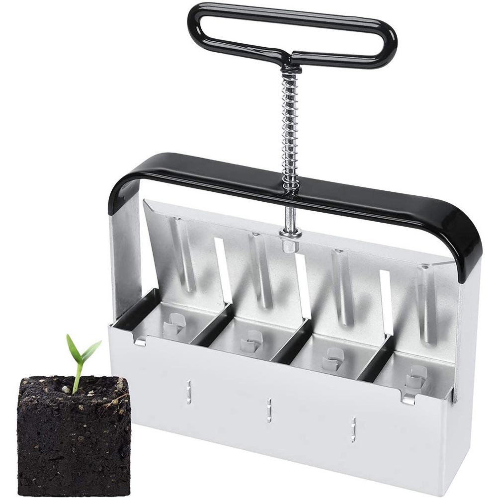 Manual Square Soil Blocker 2-inch Soil Block Maker with Handle for Garden Tool-minimize the damage to the fragile root system