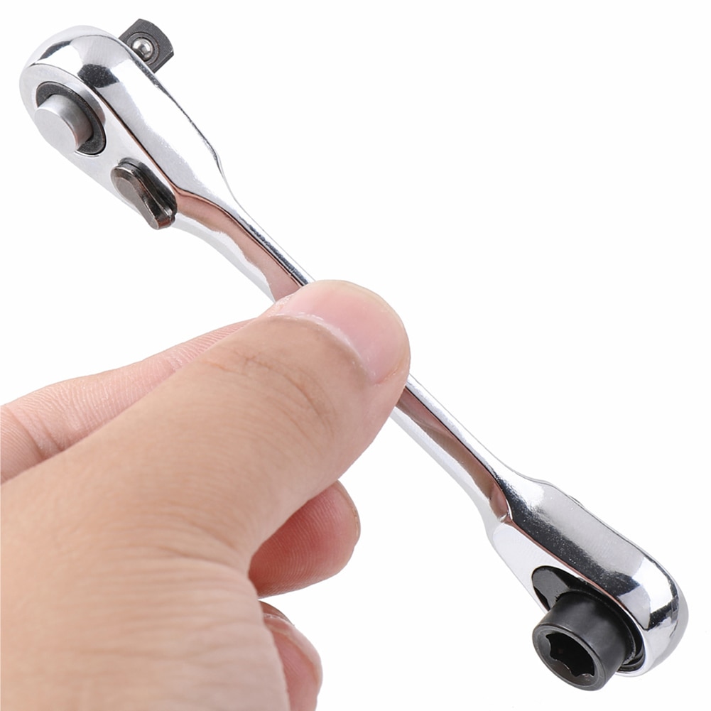 Mini 1/4inch Ratchet Wrench Batch Head Handle Small Fly Socket Wrench Double-Ended Torque Wrench Spanner Hand Repair Tools