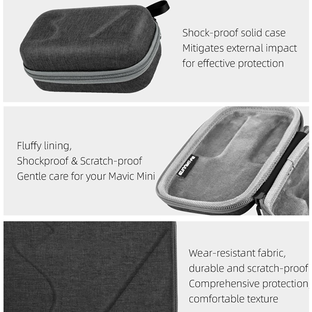 Bolsa de almacenamiento para Dron DJI Mavic Mini, estuche rígido portátil con asa de cuero, caja de transporte de hombro, accesorios