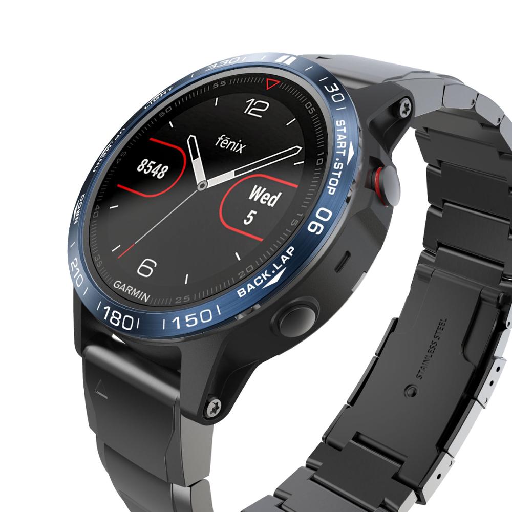 Cadre de couverture en métal pour Garmin Fenix 5 montre intelligente cadran lunette anneau style boîtier adhésif couverture Anti-rayure Protection anneau