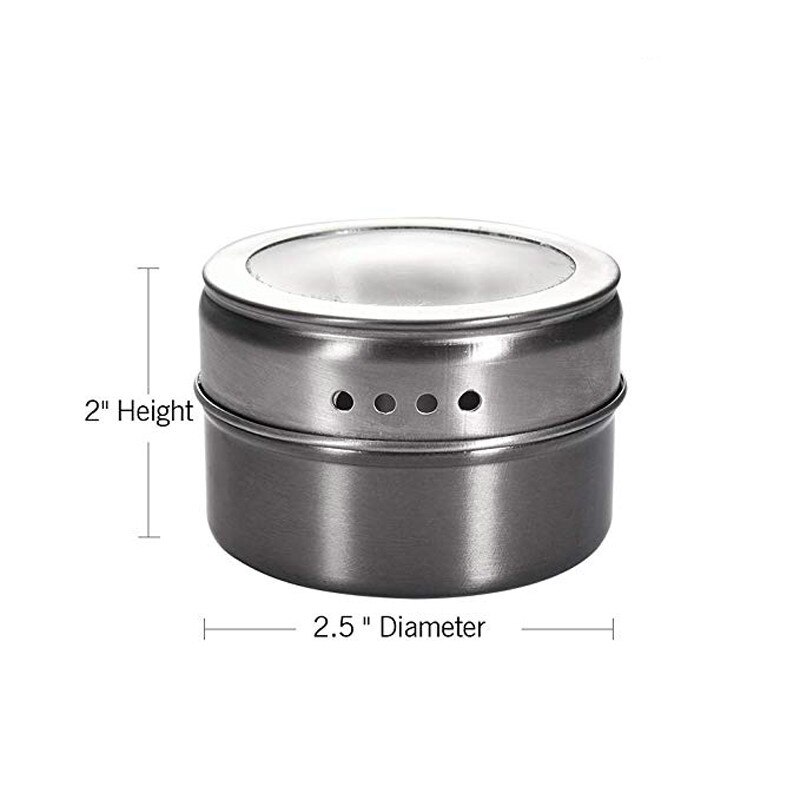Magnetic Spice Jars Container Set With Labels Stickers Pen Seasoning Bottle Pepper Storage Favor Of Elefants spice jar