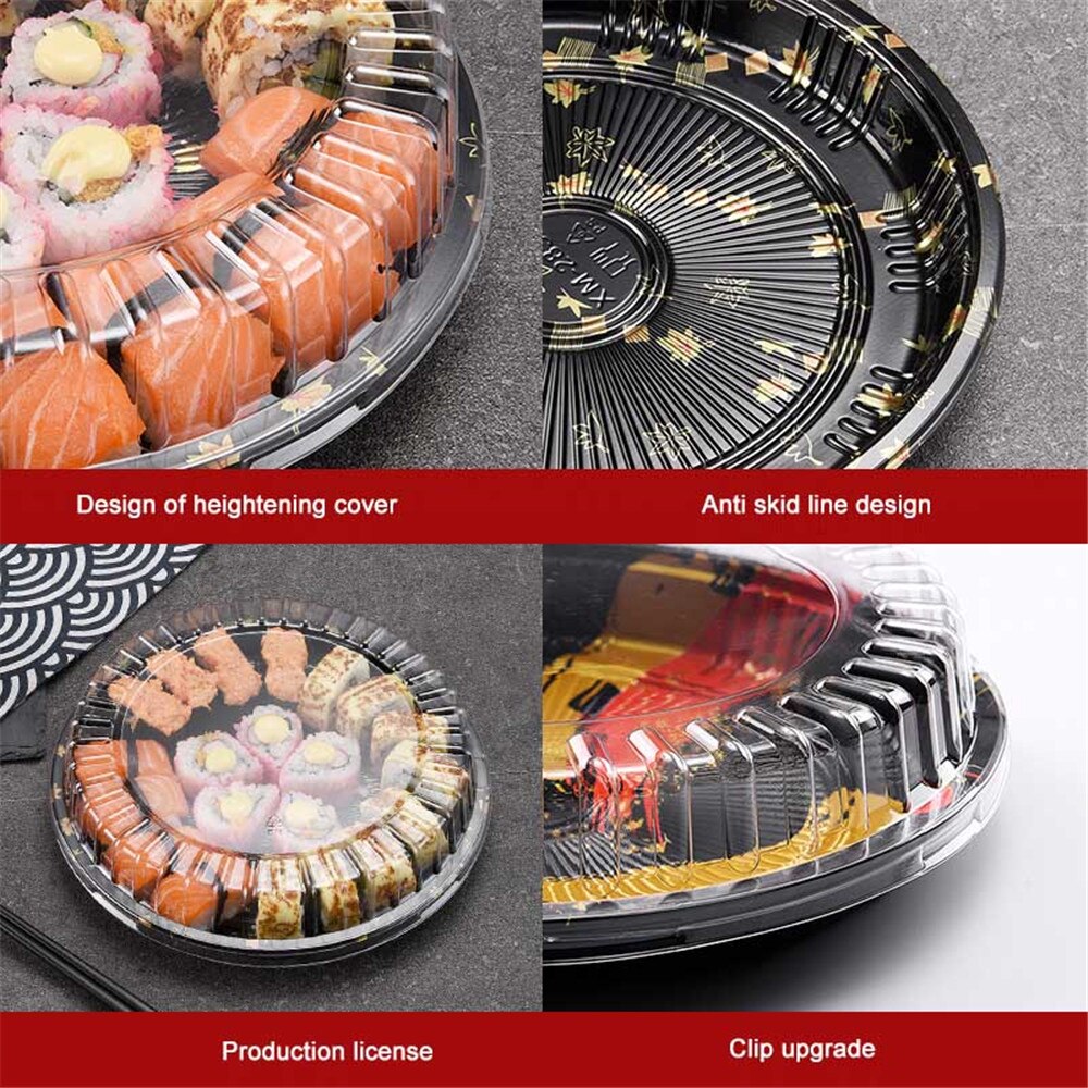 Disposable Salmon Warship Sushi Packing Box Seafood Japanese Type Sushi Take Away Box