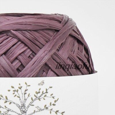 Japansk naturfiber raffia hatpose og papirtråd: N