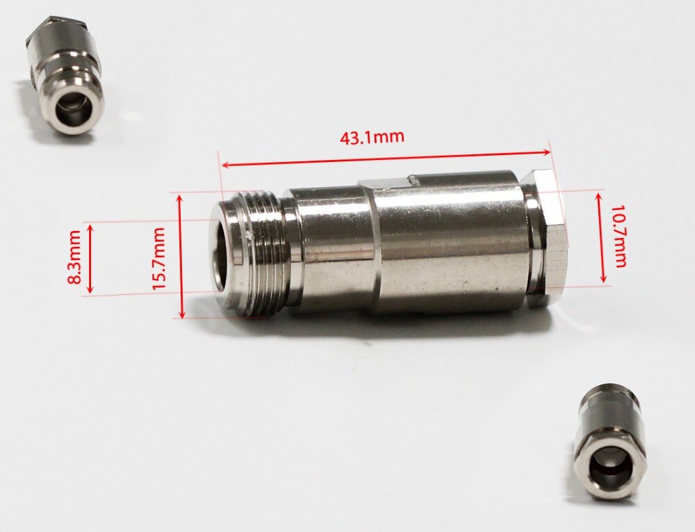 1pc N Female Jack RF Coax Convertor Connector RG8,RG213,LMR400 Straight Nickelplated