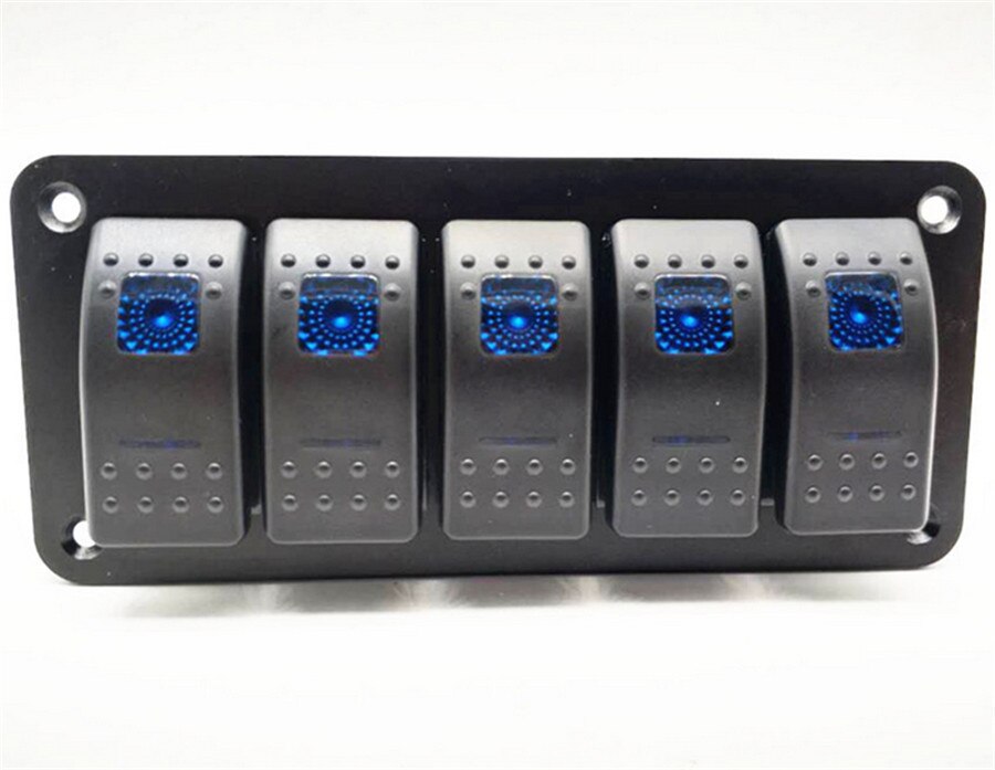 5 bande vandtæt marine båd switch panel til bil båd marine