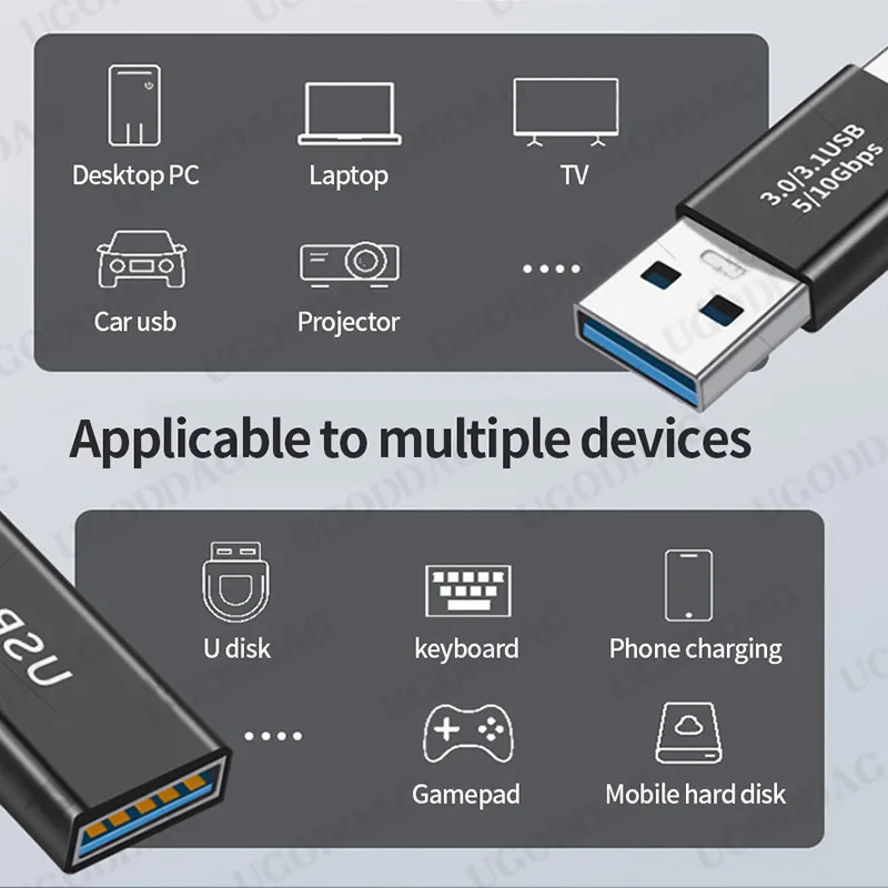 Złącze USB3.0 typu C na USB adapter 5Gbps rodzaj1 męnarty na męnarty żeńnarty Konwerter USB SSD HDD Przedłużacz kabla USB Wtyczka przedłużająca