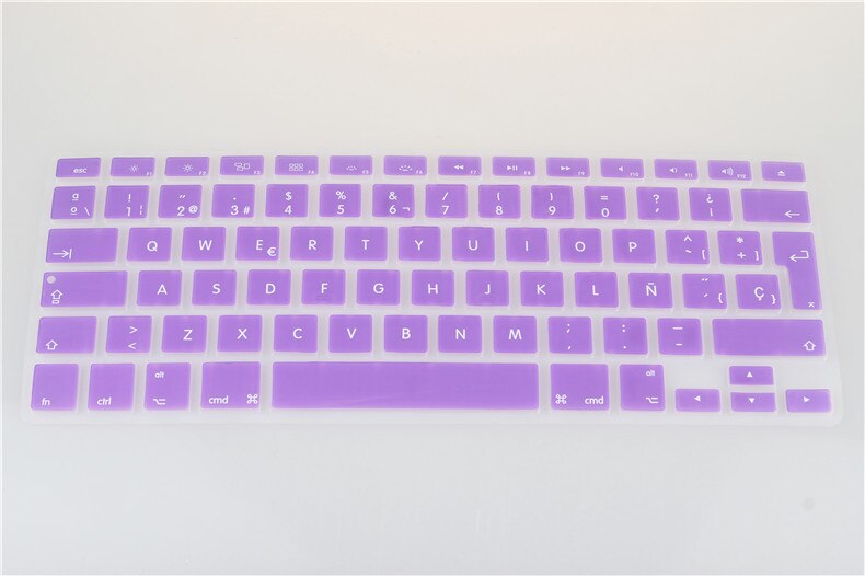 MacBook Keyboard Protector - Silicone Skin for Air 13, Pro 13/15/17 Retina - Waterproof & Dustproof: Purple