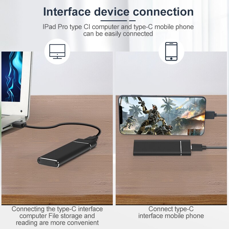 Boîtier pour disque dur SSD SATA NGFF M2, boîtier externe M.2 à type-c USB 3.1, Support 2230, 2242, 2260, 2280