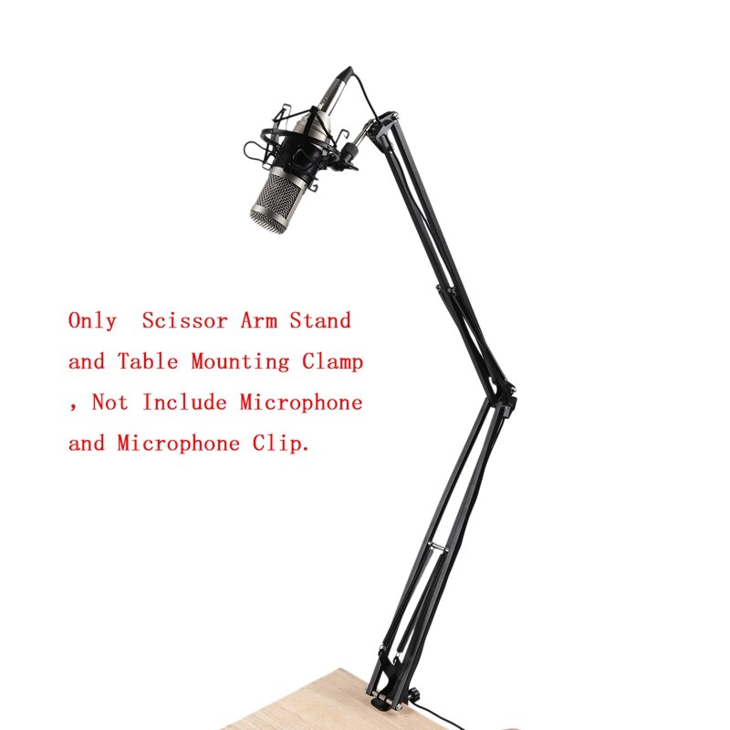 NB39 Microphone Scissor Arm Stand 100Cm High Table Top Boom Mic Suspension Mount for Blue Yeti Pro USB Microphone Holder