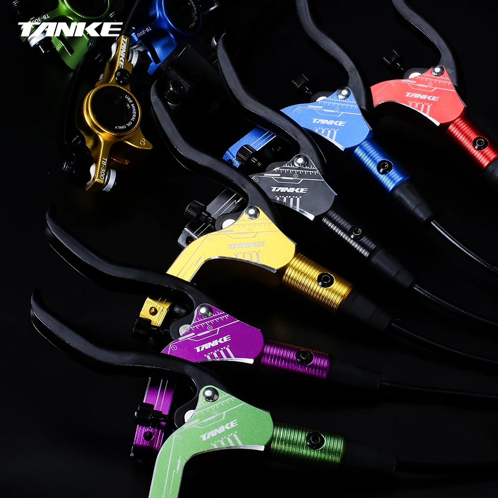 TANKE-Juego de frenos de disco hidráulicos para bicicleta de montaña, rotores de 160mm, placa de pinza de aceite, abrazadera delantera y trasera para bicicleta de montaña, mango de 22,2mm, un pilar