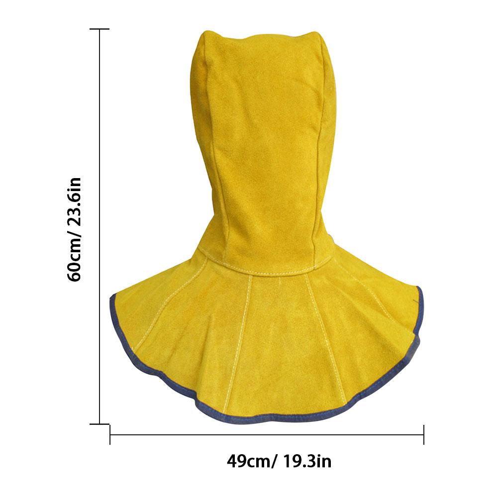 Industrial Protective Welding Cap Head Full Protection Hoods Golden Yellow Full Protective Welding Cap Head And Neck Fire Flower