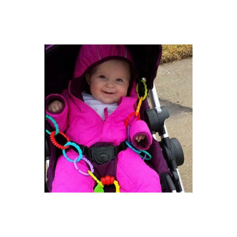 Niet Giftig Plastic Baby Baby Kids Kinderwagen Speelkleed Speelgoed Regenboog Bijtring Ring