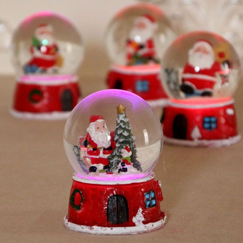 Christmas Resin Music Snow Glass Santa Claus Crystal Ball, Children Xmas , Year