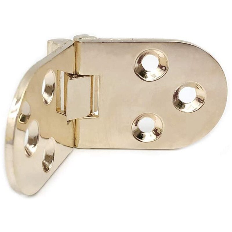 4Pcs Pure Copper Half-Circle Folding Hinge Thickened Table Top Hinge 180 Degree Flap Hinge Including Screws