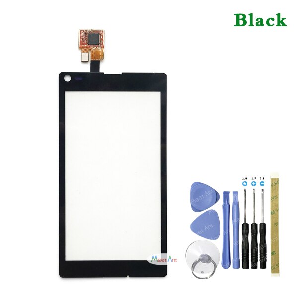 Di Alta Qualità 4.3 &quot;per Sony Xperia L S36h C2105 C2104 Touch Screen Digitizer Anteriore Obiettivo di Vetro Pannello Del Sensore: black With Tool