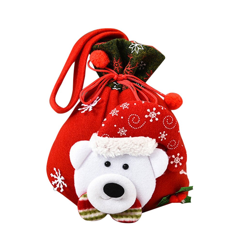 Kerst Candy Bag Gelukkig Nieuwjaar Vrolijke Kerstcadeau Kerstman Sok Candy Tassen Christmas Xmas Decor Kado zakjes: B