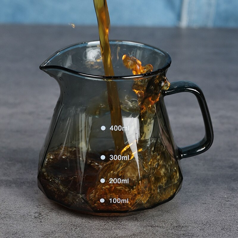 Juego de tazas de café obsidiana de diamante para compartir café, taza de filtro, nube, cafetera hecha a mano, 400ML/600ML