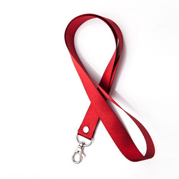 Badge Holder Lanyard 46CM Candy Color Lanyard for Name Tag ID Card Exhibition Card Holder Badge Holder Office and School Supplie: red
