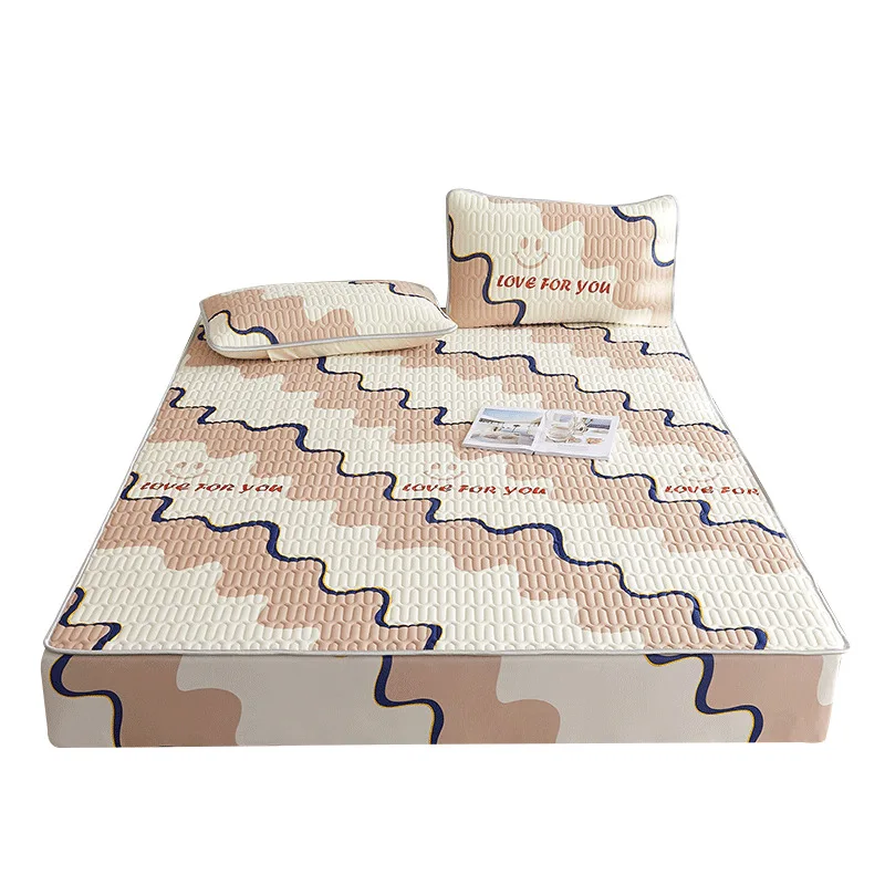 Zomer Verdikte Latex Hoeslaken Antislip Beschermende Sprei Airconditioner Driedelige Set Zomer Slaapmat