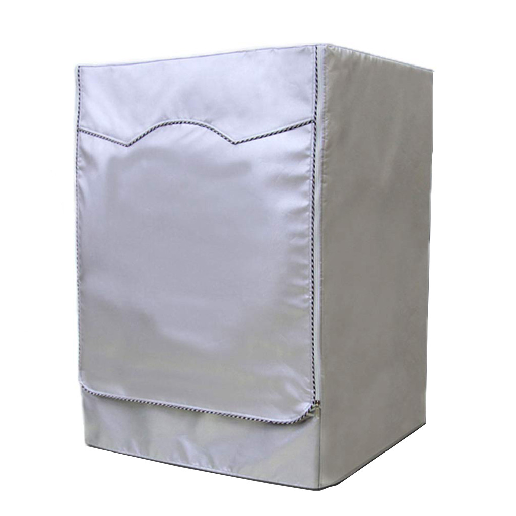 Outdoor Washing Machine Cover Waterproof And Outdoor Sunscreen Laundry Dryer Cover Sunscreen Laundry Silver Coating Dustproof