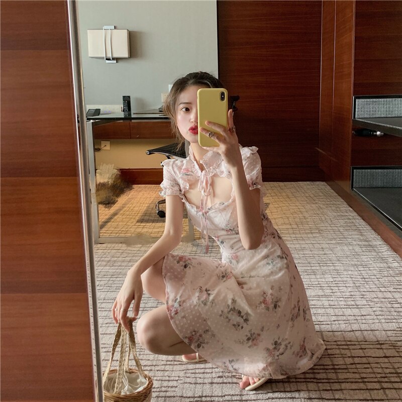 Vestido lolita, dulce, lindo, japonés, kawaii, para niñas, princesa, sirvienta, vintage, gótico, estampados, gasa, vestidos de verano para mujer