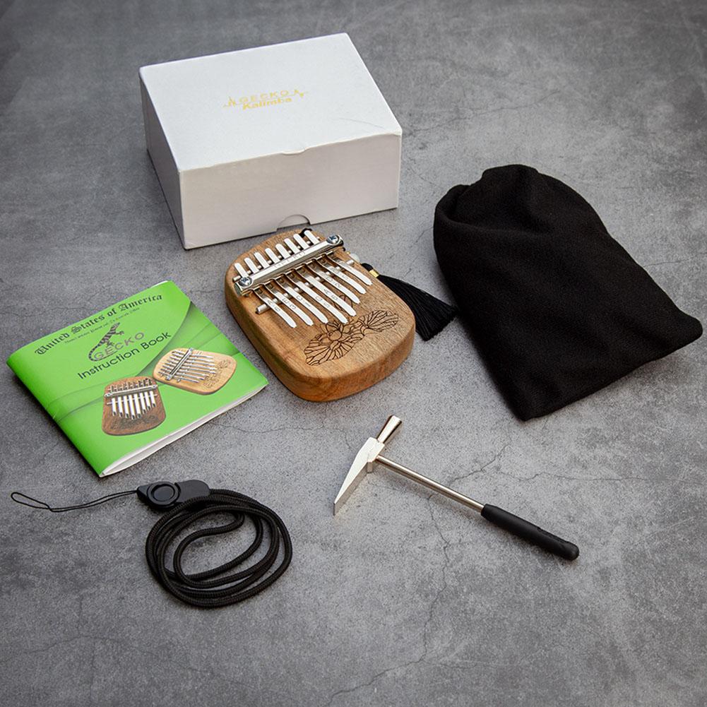 8 touches Mini Kalimba camphre africain bois pouce Piano doigt Percussion Midi clavier Mbira Sanza Instrument de musique
