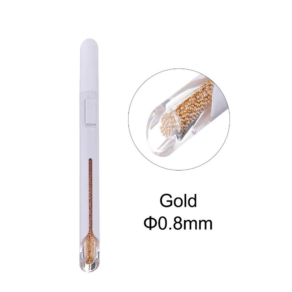 Herramienta para hacer puntos de decoración de uñas cuentas de acero cosechadora de uñas pluma punteadora Multi-función instrumentos de manicura herramienta de decoración de salón: Amarillo
