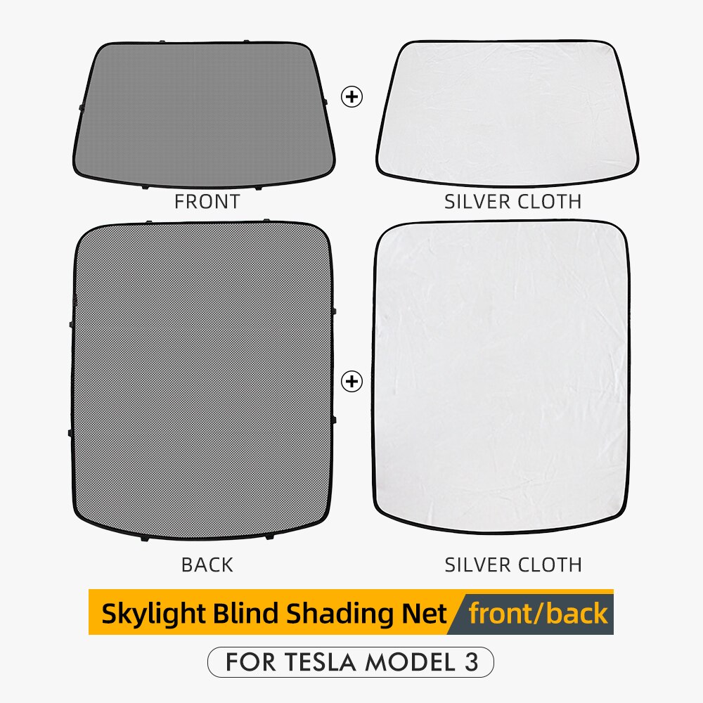 Haloperformance modell 3 bil solskjerm bak for tesla modell 3 tilbehør tak takvinduer tesla modell tre