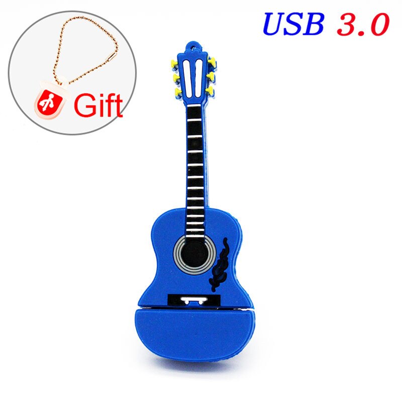 JASTER 3,0 neue Musical Instrument Gitarre Usb Flash Drive 4GB 8GB 16GB 32GB 64GB flash Memory Stick Pen Drive usb Disk: 32GB / Blue