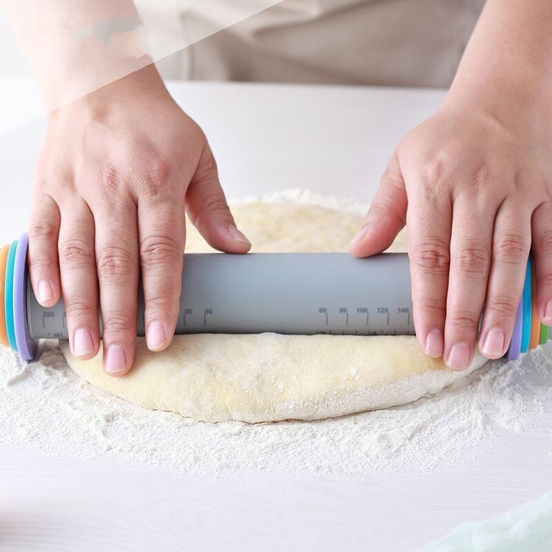 Tykkelse justerbare kageruller non-stick silikone bagemåtte fondant pizza dej pad køkken bagning kage bagegrej værktøjer