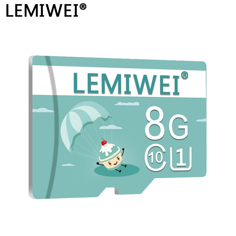 Lemiwei Memory Card 64GB 32GB Summer Ice Cream Class 10 U1 UHS-I Phone T Flash Card 16GB 8GB TF Card 128MB