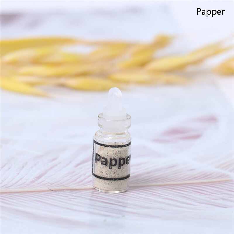 1Stck 1/12 Puppenhaus Miniatur Zubehör Mini Glas Gewürz Flasche Simulation Küche Lebensmittel Modell Spielzeug: F