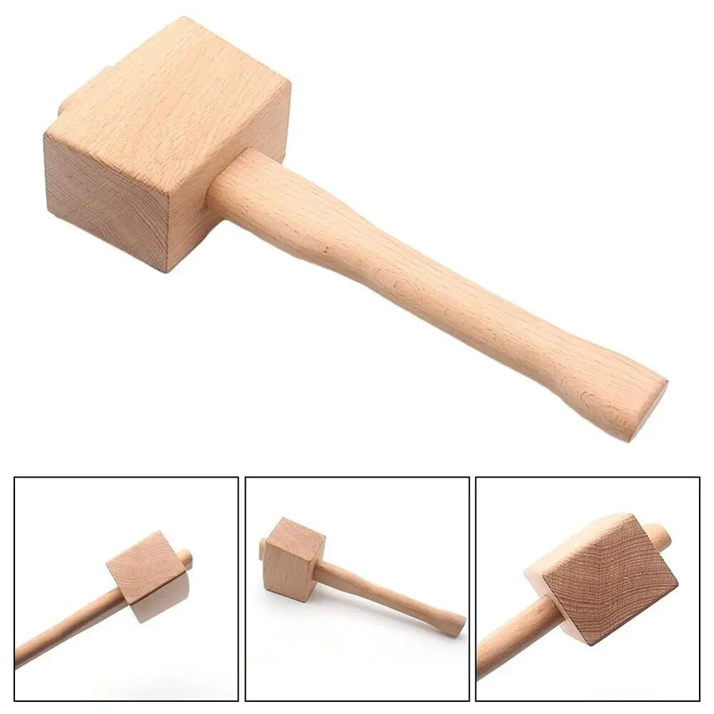 Martillo de madera de haya para carpintero, mazo para tallar madera, herramientas manuales para carpintería, objetos de instalación, cinceles llamativos