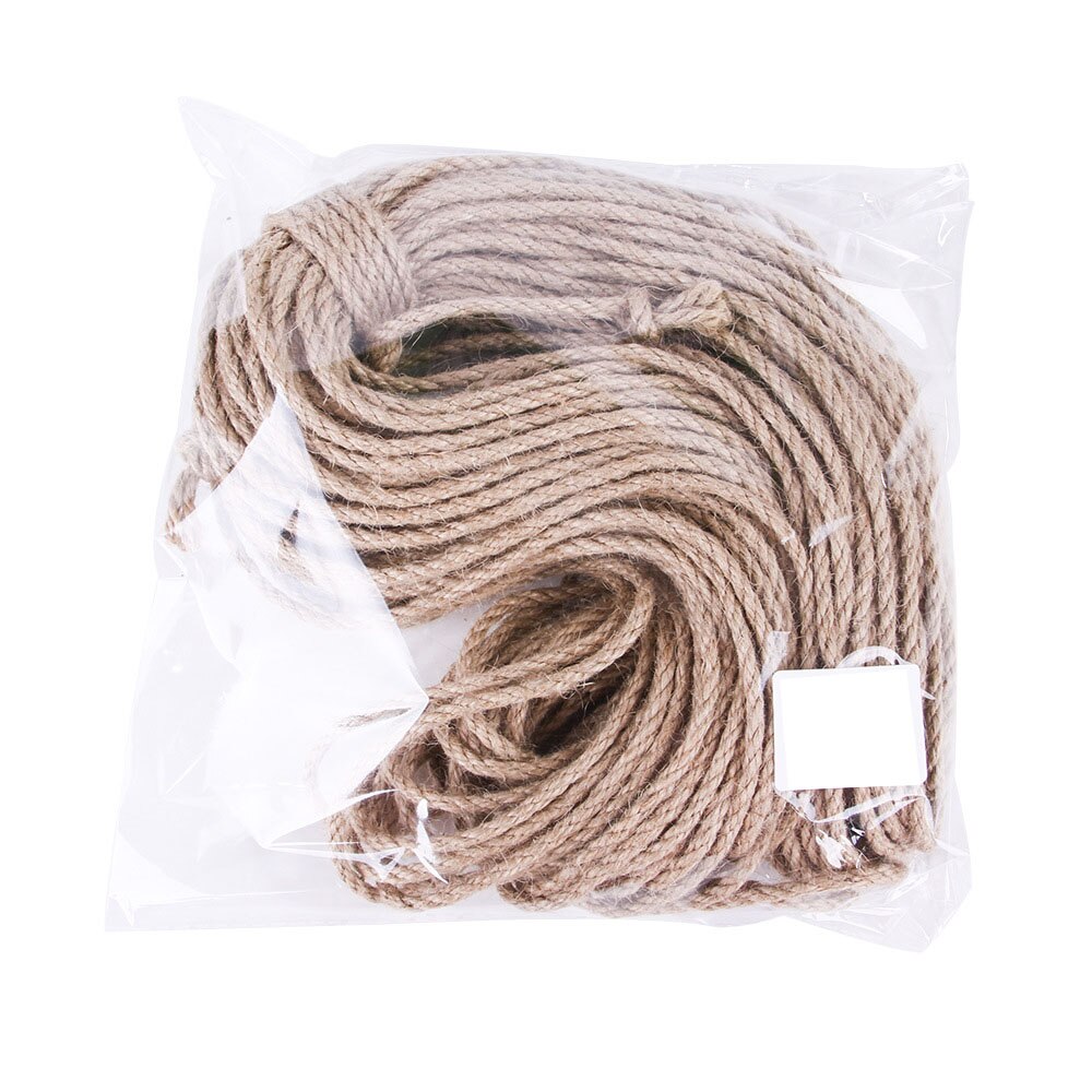 6mm Natural Sisal Rope For Cat Climbing Frame DIY Handmade Jute Rope Lighting Rope Binding Hemp Rope Climbing Frame