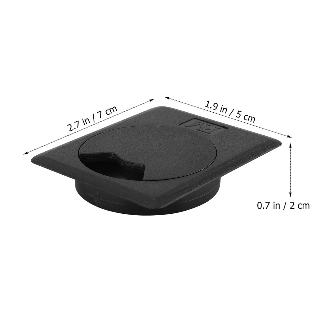 20Pcs Computer Bureau Tafel Grommet Kabel Poort Draad Gat Cover 50Mm Draad Opbergrek Meubels Voor Office Pc bureau (Zwart,
