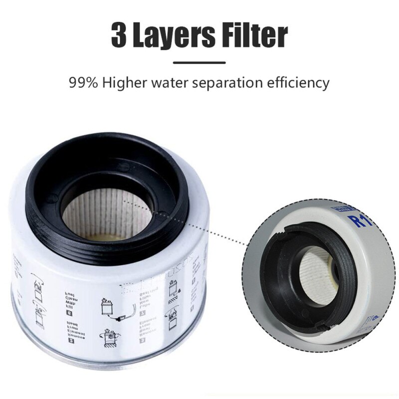 Filtre à essence R12T séparateur d'eau Kit complet filtre marin R12T pour moteur Diesel et essence avec quatre pièces d'auto raccords