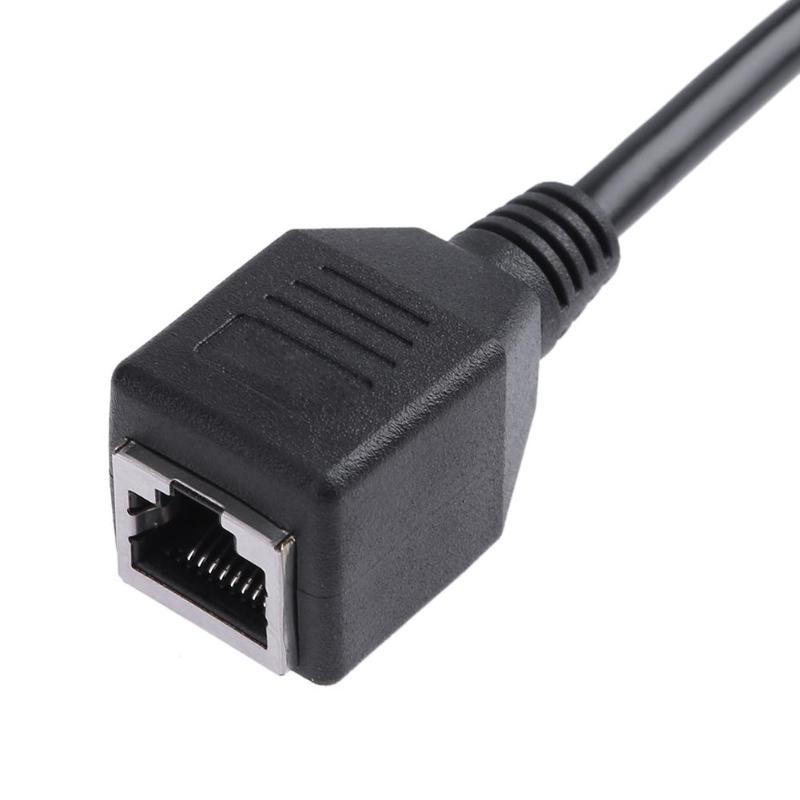1 to 2 Socket LAN Ethernet Network RJ45 Plug Splitter Extender Adapter Connector Cable Extension Cables for Switch ADSL Router