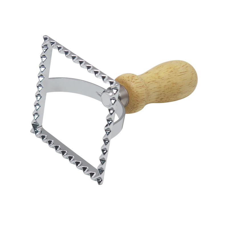 1pcs Bakken Cookie Cutter Biscuit Maker Mold Pizza Snijwiel Gereedschap Mallen Aluminium Ravioli Pasta Gereedschap Vierkante Snijders: Oranje