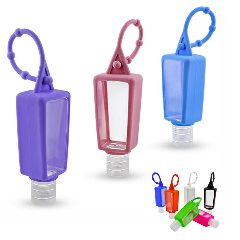 30ML Portable Hand Sanitizer Dispenser Squeeze Bottle Silicone Refillable Hook Bottles Travel Sanitizer Container Sub-bottle
