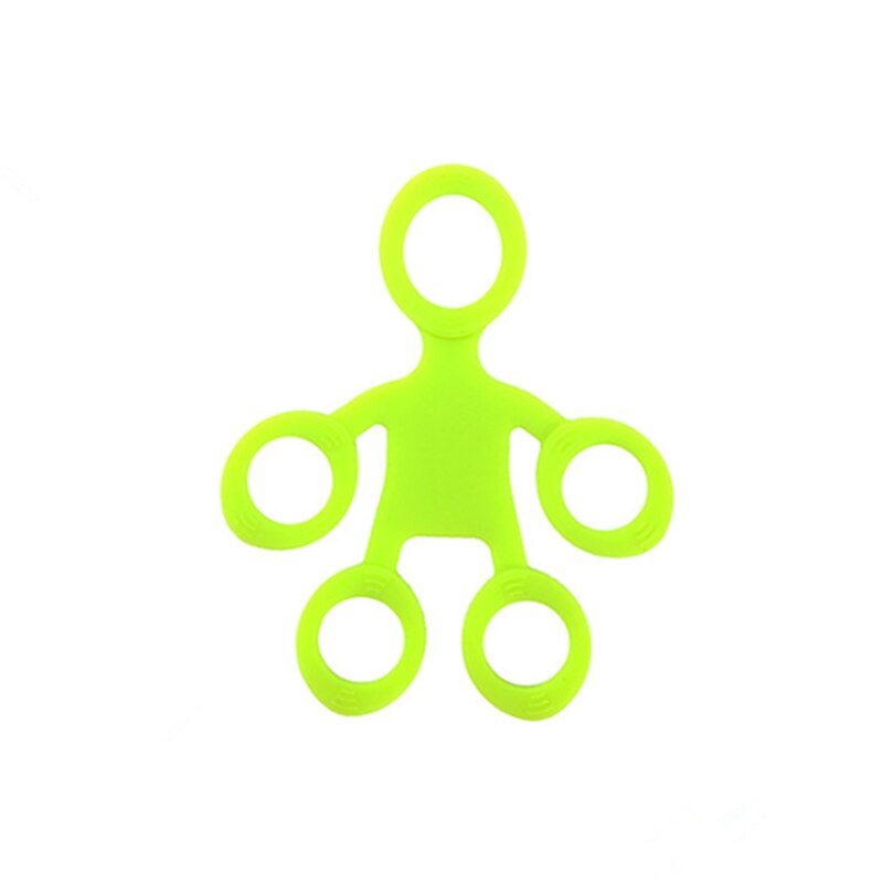 Anillo de silicona con agarre para dedo, ejercitador antiestrés, banda de resistencia, estirador de Fitness, 3 niveles, juguete sensorial para el autismo, TDAH: 1pc green