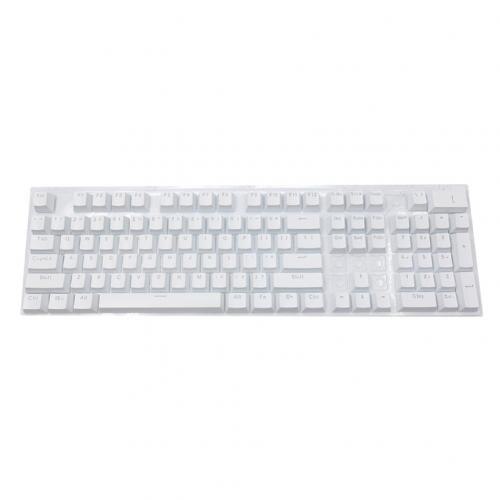 Universal Mechanical Keyboard Keycaps 104Pcs/Set Universal Ergonomic Backlit Key Cap Keycaps for Gaming Keyboard Accessories: White