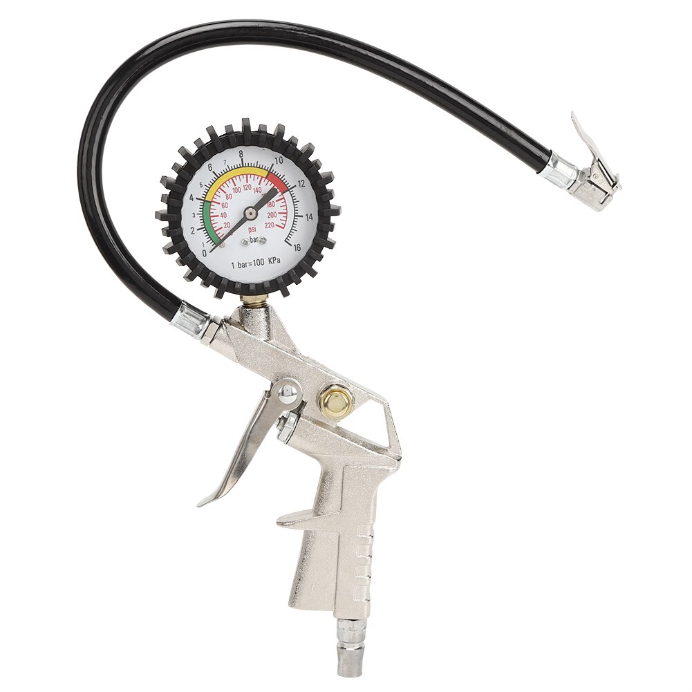 Monitor de presión de neumáticos portátil, medidor de presión, inflador de neumáticos de automóviles, camiones, camiones, con indicador Dial, medidor de inflador, probador